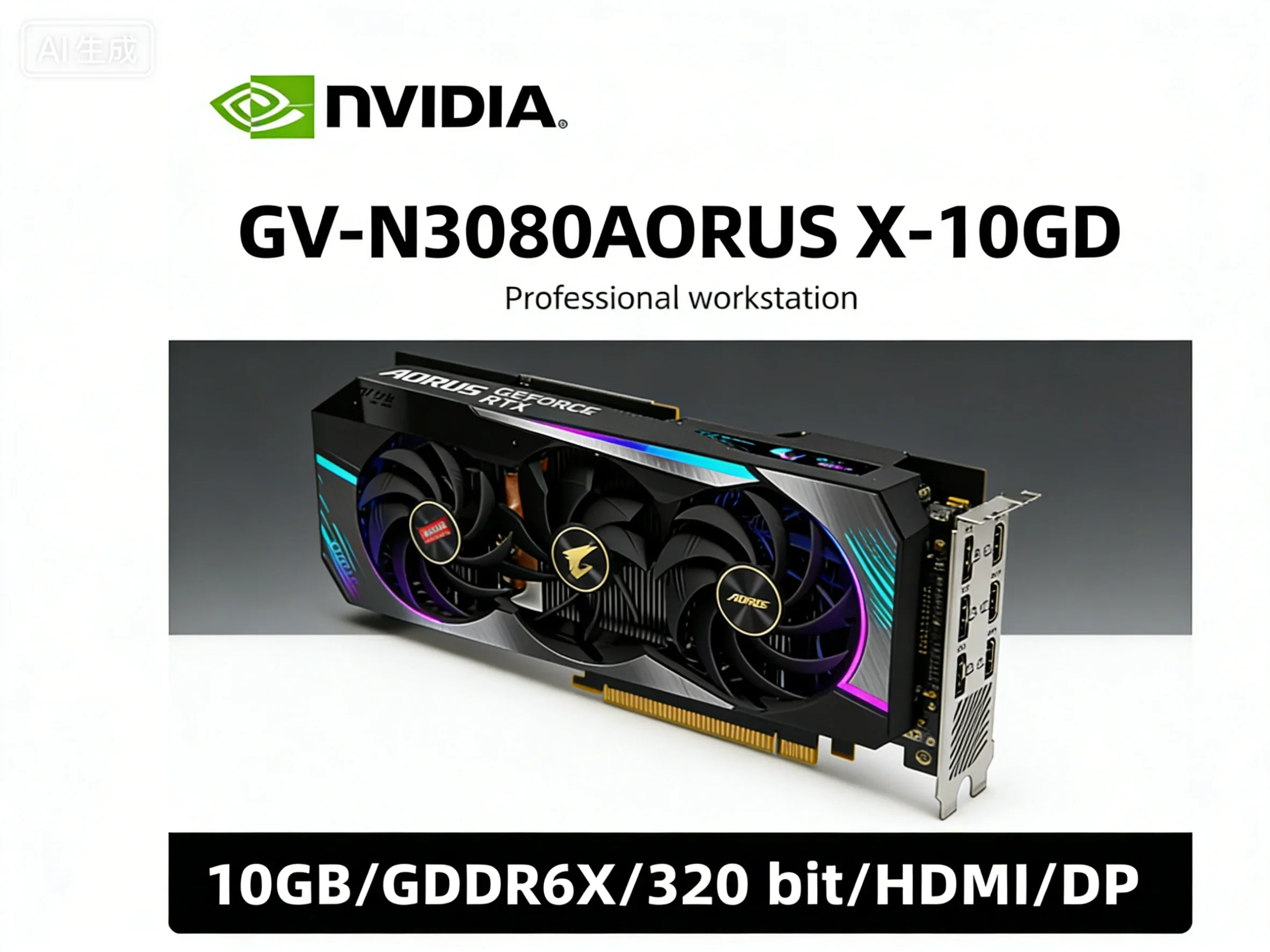 Rtx 3080 10Gb Gpu - Carte graphique RTX 3080 GIGABYTE GV-N3080AORUS