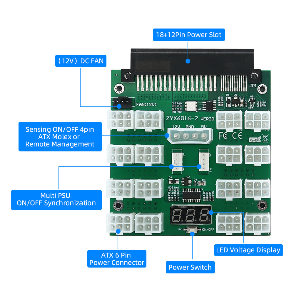 Carte d'installation Dell pour - 2000W Atx Mining Power Supply avis et prix