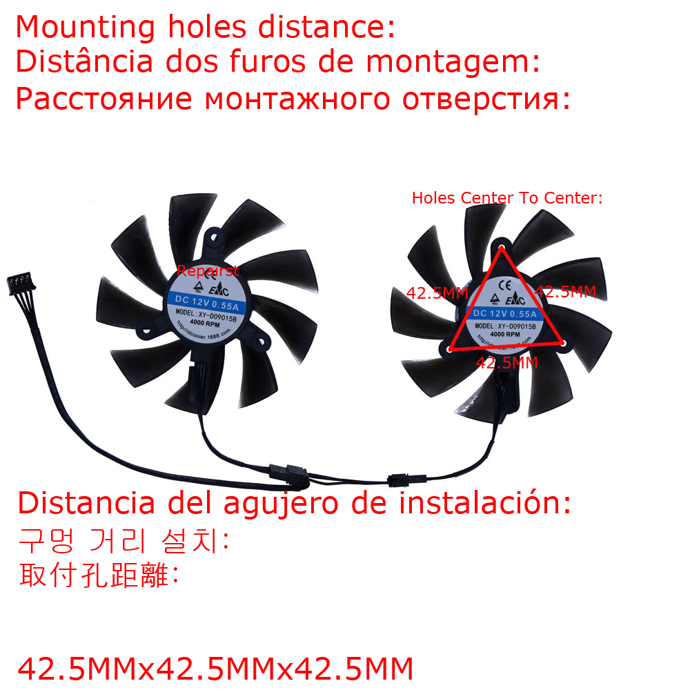 2 pièces/ensemble, XY-D09015B, - Rx 580 8Gb 2048Sp Gpu avis et prix