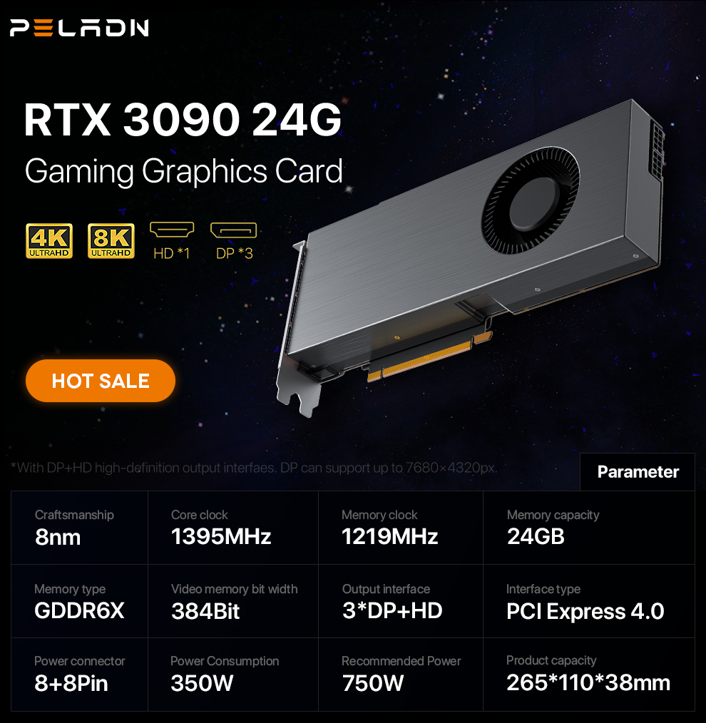 Carte graphique RTX 3080Ti 308 - Rtx 3090 24Gb Graphics Card avis et prix