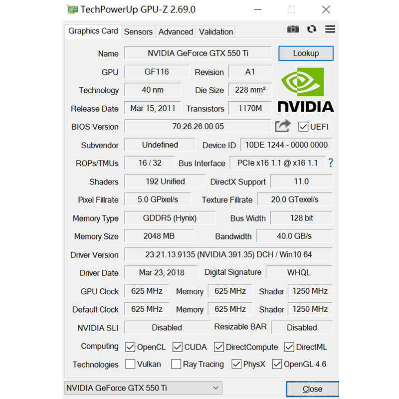 Carte graphique SOYO GTX 550TI - Rtx 3070 8Gb Graphics Card avis et prix